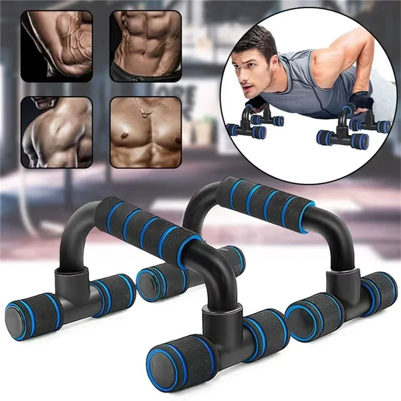 GYM Non-Slip H-Shaped Push up Bar,Handles Home Fitness Equipment for Arm Chest Workout Anti-Skid Support Stand Fitness Sport 2Pc
