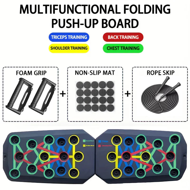 Transform Your Workout with the Push-Up Board Set - Portable, Multifunctional Fitness Equipment for Strength Training