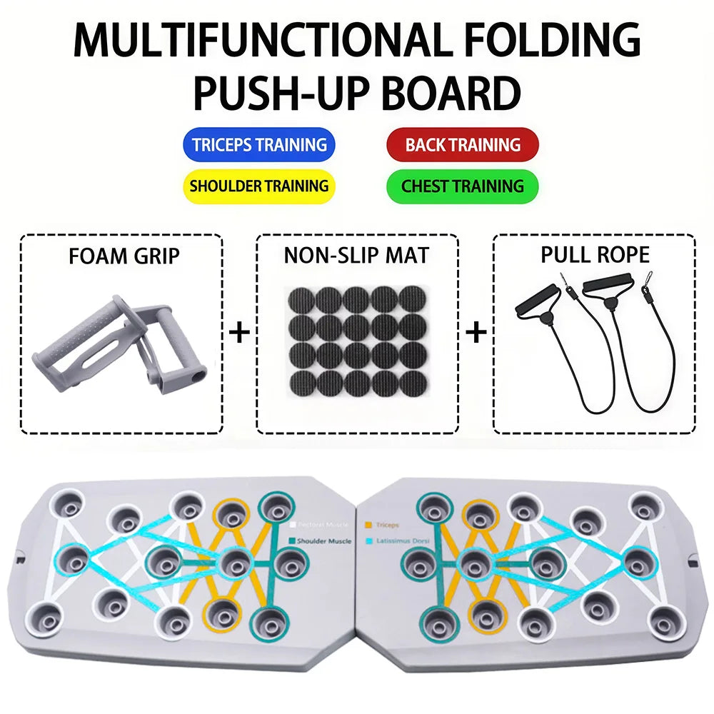 Transform Your Workout with the Push-Up Board Set - Portable, Multifunctional Fitness Equipment for Strength Training