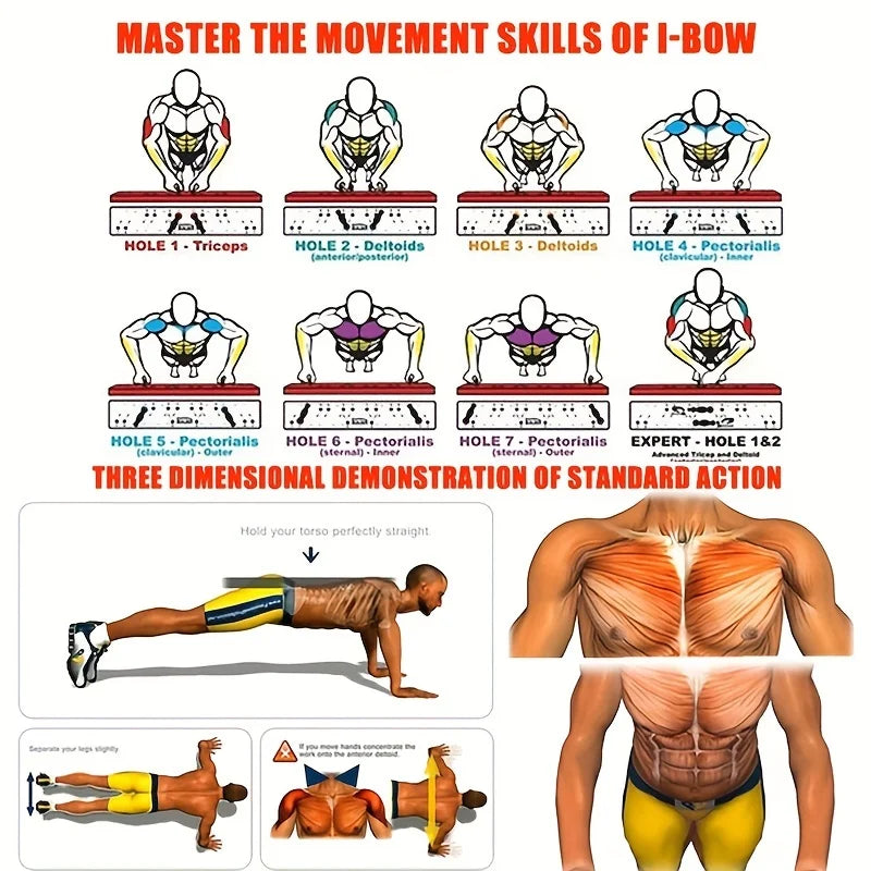 Transform Your Workout with the Push-Up Board Set - Portable, Multifunctional Fitness Equipment for Strength Training